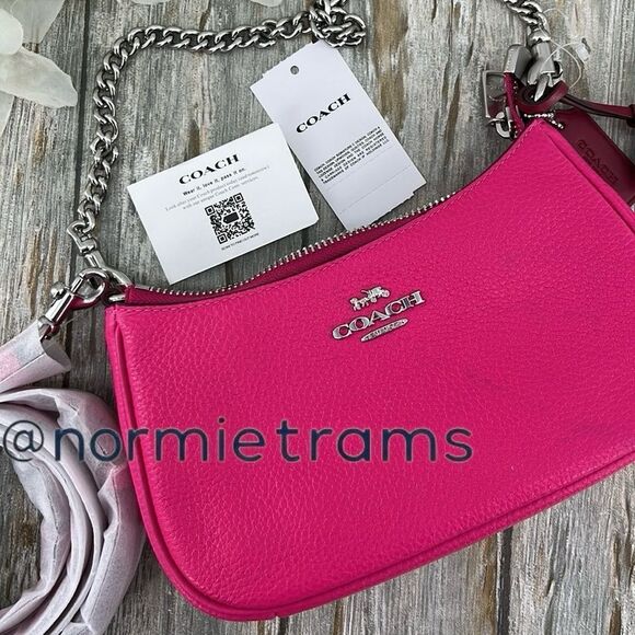 Coach Teri Mini Crossbody Shoulder Bag With Palm Tree Charm Leather - Picture 7 of 8